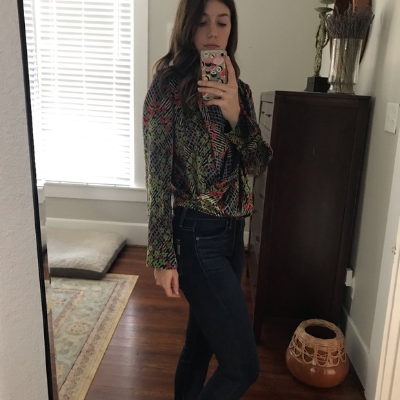 Floral Velvet Convertible Top - Picture 3 of 7